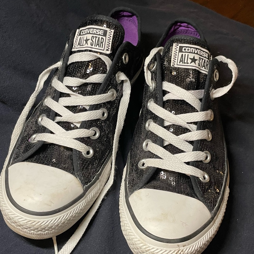 Black Sequin Converse!